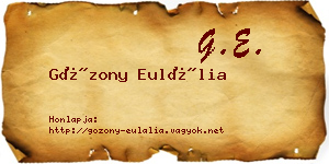 Gózony Eulália névjegykártya
